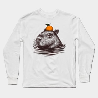 Capybara Onsen Hot Spring Long Sleeve T-Shirt